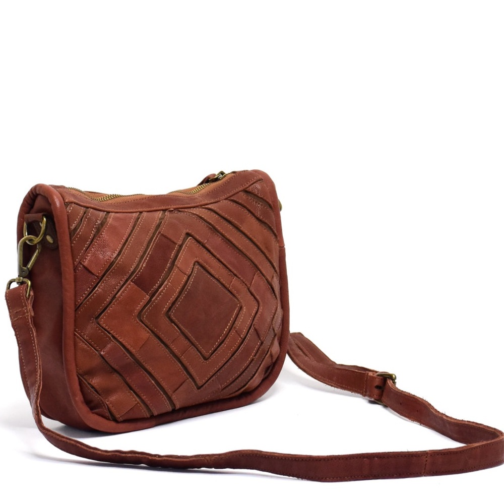 Monserat De Lucca Benecio Crossbody Leather Bag Purse - Picture 6 of 16